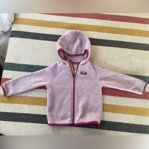 L.L.Bean Kids' Light Purple Sweater Fleece Hoodie